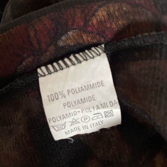 James Lakeland Mesh Blouse Top IT 46 UK 14 Floral Coral Red Orange Multi Lettuce - Picture 9 of 9